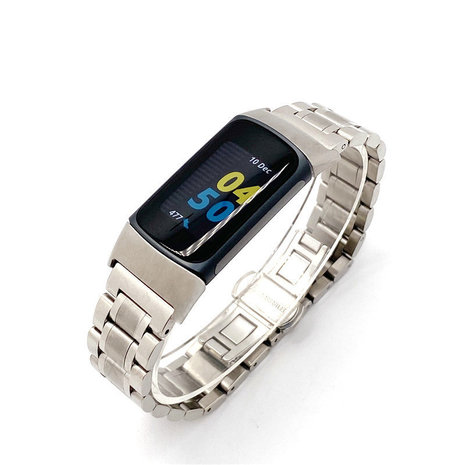 Strap-it® Strap-it Fitbit Charge 5 Metal Link Armband (Silber) Strap-it® Strap-it Fitbit Charge 5 Metal Link Armband (Silber)