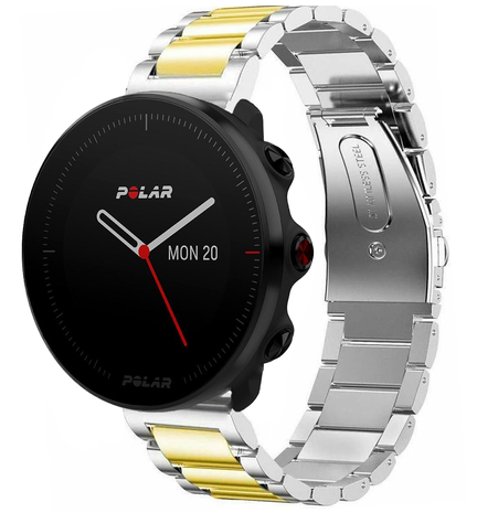 Strap-it® Strap-it Polar Vantage M Stahlarmband (Silber/Gold)
