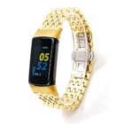 Strap-it® Strap-it Fitbit Charge 5 Drache Stahlarmband (Gold)