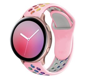 Strap-it® Samsung Galaxy Watch Active Sportarmband (Rosa/Bunt) Strap-it® Samsung Galaxy Watch Active Sportarmband (Rosa/Bunt)