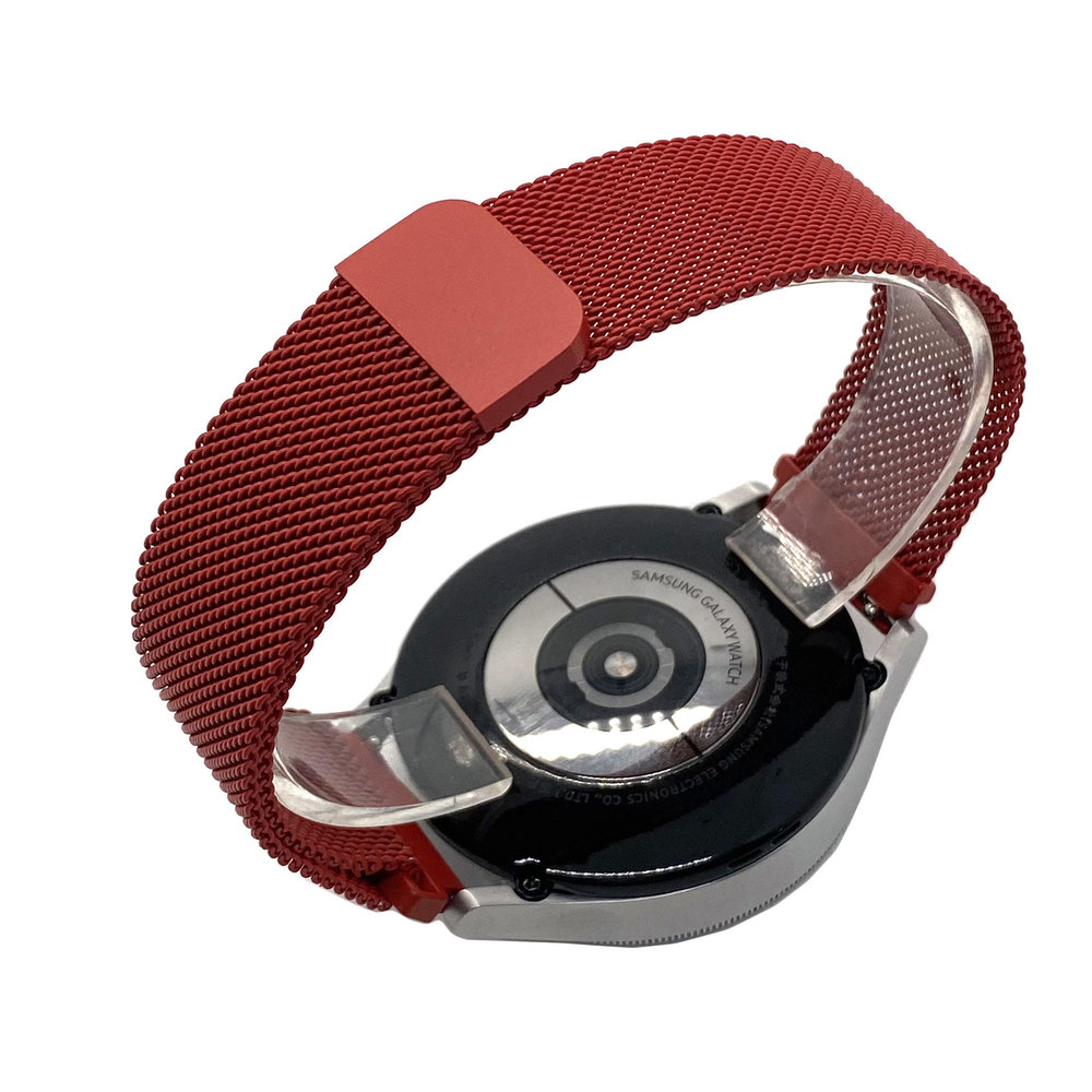 Strap-it® Strap-it Samsung Galaxy Watch 4 - 40mm Milanese Armband (Rot) Strap-it® Strap-it Samsung Galaxy Watch 4 - 40mm Milanese Armband (Rot)