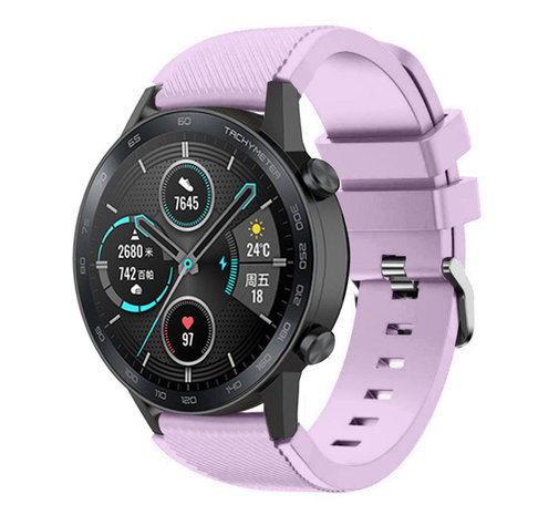 Strap-it® Strap-it Honor Magic Watch 2 Silikonarmband (Lila)