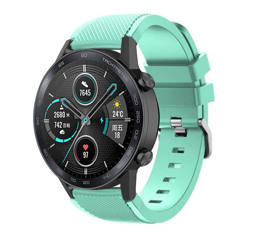Strap-it® Strap-it Honor Magic Watch 2 Silikonarmband (Aqua)