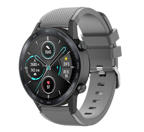 Strap-it® Strap-it Honor Magic Watch 2 Silikonarmband (Grau)