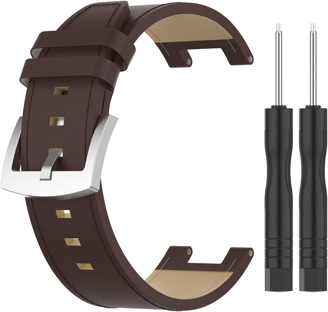 Strap-it® Strap-it Amazfit T-Rex (Pro) Lederarmband (Braun) Strap-it® Strap-it Amazfit T-Rex (Pro) Lederarmband (Braun)