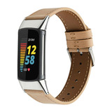 Strap-it® Fitbit Charge 5 Lederarmband (Aprikose) Strap-it® Fitbit Charge 5 Lederarmband (Aprikose)