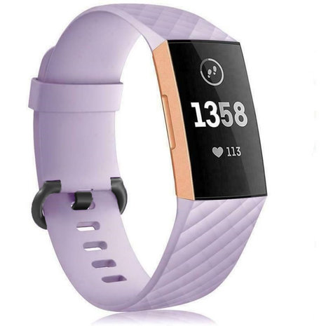 Strap-it® Strap-it Fitbit Charge 3/4 Silikonarmband (Lila)