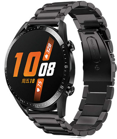 Strap-it® Strap-it Huawei Watch GT 2 Titanarmband (Schwarz)