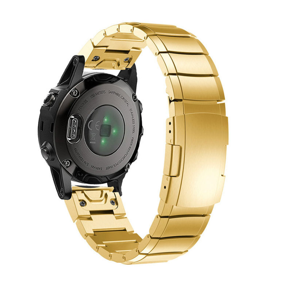 Strap-it® Strap-it Garmin Fenix 5/6 Metallarmband (Gold)