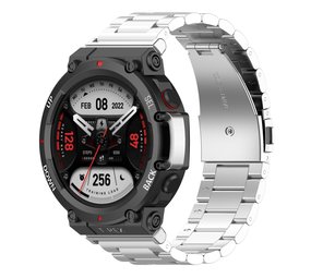 Strap-it® Amazfit T-Rex 2 Stahlarmband (Silber) Strap-it® Amazfit T-Rex 2 Stahlarmband (Silber)