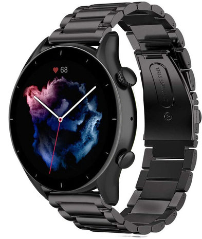 Strap-it® Strap-it Amazfit GTR 3 Titanarmband (Schwarz) Strap-it® Strap-it Amazfit GTR 3 Titanarmband (Schwarz)