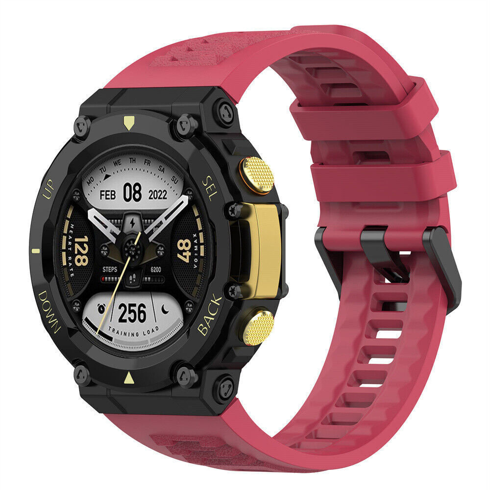 Strap-it® Strap-it Amazfit T-Rex 2 Silikonarmband (Rot) Strap-it® Strap-it Amazfit T-Rex 2 Silikonarmband (Rot)