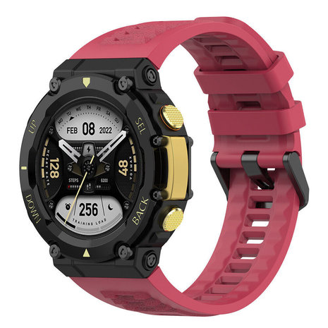 Strap-it® Strap-it Amazfit T-Rex 2 Silikonarmband (Rot) Strap-it® Strap-it Amazfit T-Rex 2 Silikonarmband (Rot)
