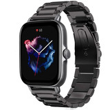 Strap-it® Amazfit GTS 3 Titanarmband (Schwarz) Strap-it® Amazfit GTS 3 Titanarmband (Schwarz)