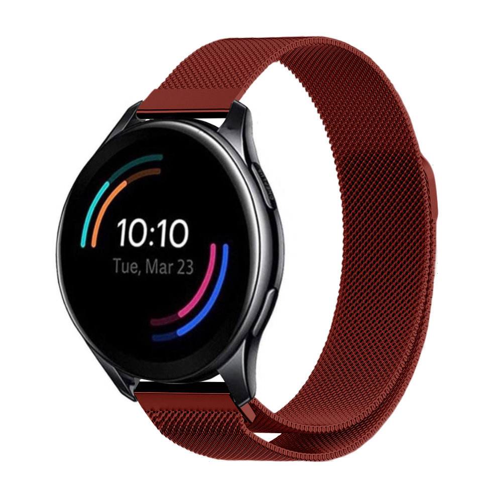 Strap-it® Strap-it OnePlus Watch Milanese Armband (Rot)