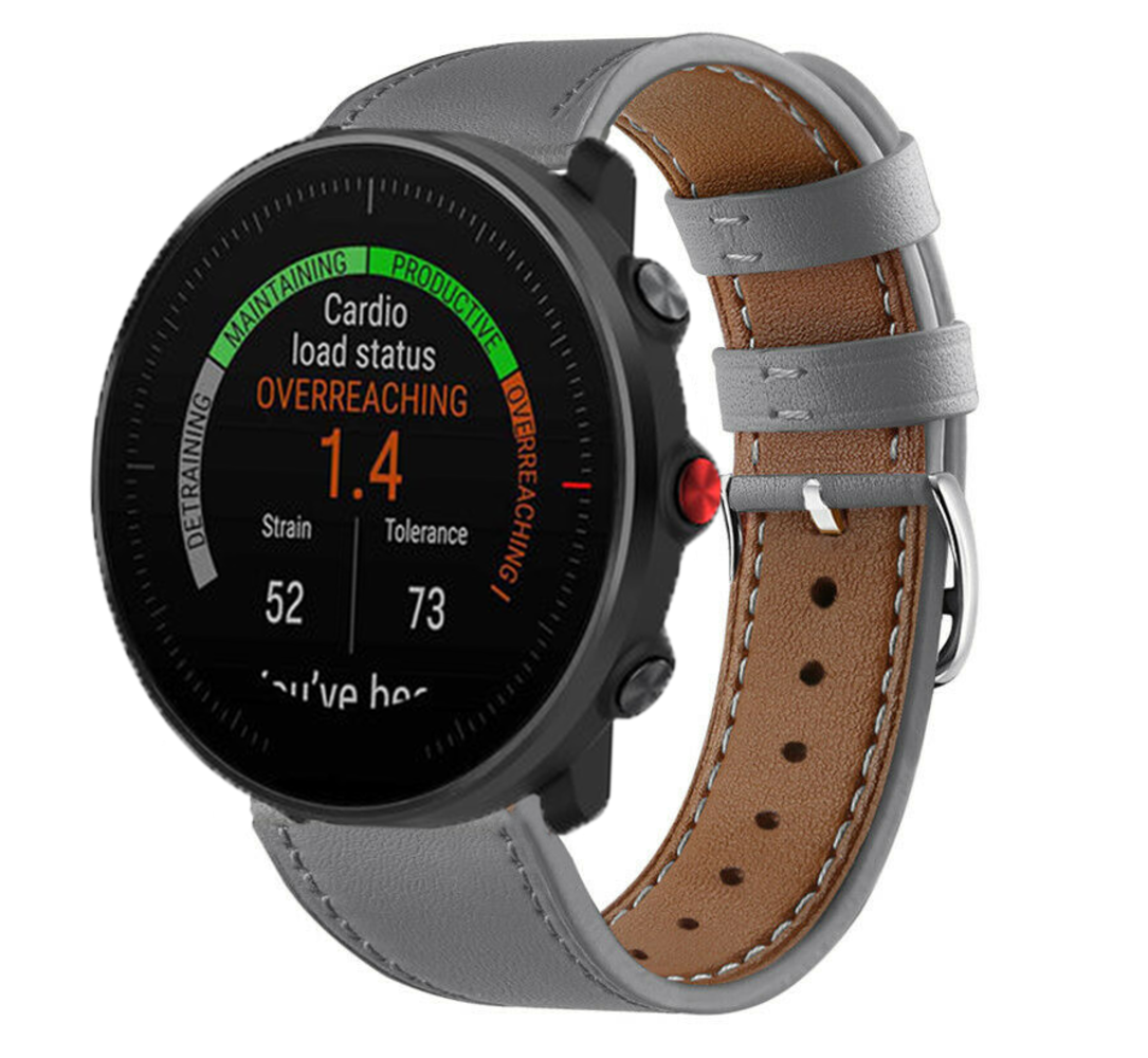 Strap-it® Strap-it Polar Vantage M Lederarmband (Grau) Strap-it® Strap-it Polar Vantage M Lederarmband (Grau)