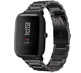 Strap-it® Amazfit Bip Titanarmband (Schwarz)