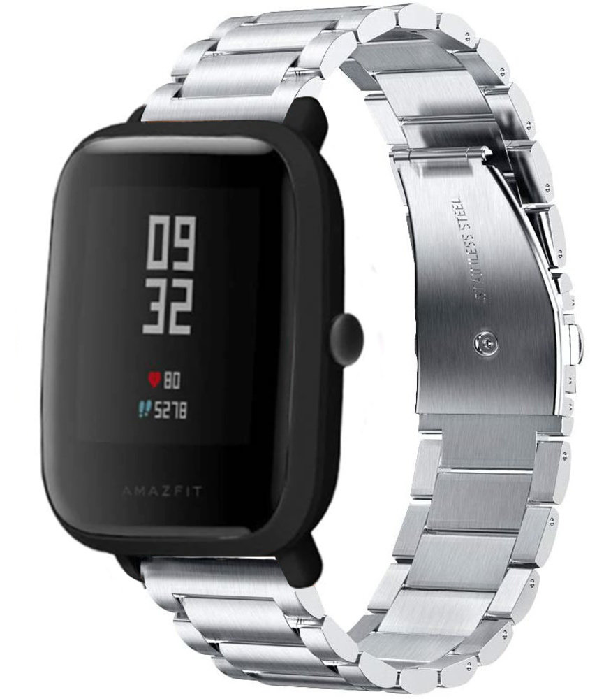 Strap-it® Strap-it Amazfit Bip Titanarmband (Silber) Strap-it® Strap-it Amazfit Bip Titanarmband (Silber)