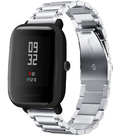 Strap-it® Strap-it Amazfit Bip Titanarmband (Silber) Strap-it® Strap-it Amazfit Bip Titanarmband (Silber)