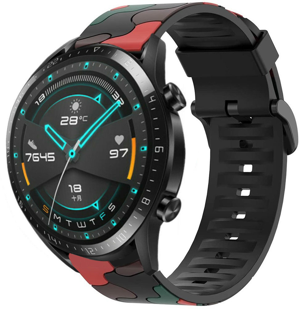 Strap-it® Strap-it Huawei Watch GT 42mm Tarnarmband (Rot)
