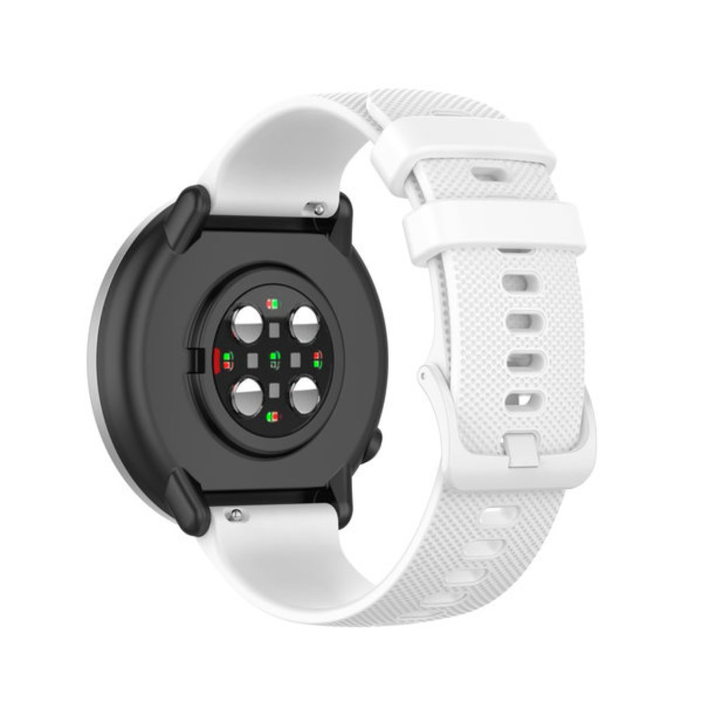 Strap-it® Strap-it Samsung Galaxy Watch 4 Classic 46mm Luxus-Silikonarmband (Weiß)