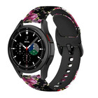 Strap-it® Strap-it Samsung Galaxy Watch 4 Classic 46mm Armband Rosa Blumen
