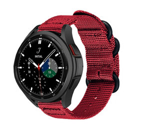 Strap-it® Samsung Galaxy Watch 4 Classic 42mm Nylon-Schnallenband (Rot) Strap-it® Samsung Galaxy Watch 4 Classic 42mm Nylon-Schnallenband (Rot)