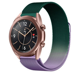 Strap-it® Samsung Galaxy Watch 3 41mm Milanese Armband (Lila/Grün) Strap-it® Samsung Galaxy Watch 3 41mm Milanese Armband (Lila/Grün)