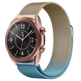 Strap-it® Samsung Galaxy Watch Active Milanese Armband (Blau/Gold) Strap-it® Samsung Galaxy Watch Active Milanese Armband (Blau/Gold)