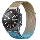 Strap-it® Strap-it Samsung Galaxy Watch 3 45mm Milanese Armband (Blau/Gold)
