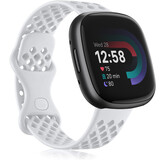 Strap-it® Fitbit Versa 4 Silikonarmband mit Löchern (Weiß) Strap-it® Fitbit Versa 4 Silikonarmband mit Löchern (Weiß)