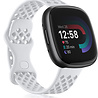 Strap-it® Strap-it Fitbit Versa 4 Silikonarmband mit Löchern (Weiß) Strap-it® Strap-it Fitbit Versa 4 Silikonarmband mit Löchern (Weiß)