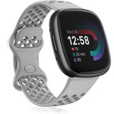 Strap-it® Fitbit Versa 4 Silikonarmband mit Löchern (Grau) Strap-it® Fitbit Versa 4 Silikonarmband mit Löchern (Grau)