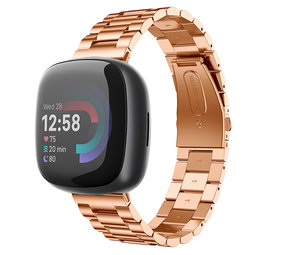 Strap-it® Fitbit Versa 4 Stahlarmband (Roségold) Strap-it® Fitbit Versa 4 Stahlarmband (Roségold)