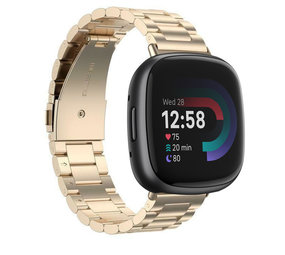 Strap-it® Fitbit Versa 4 Stahlarmband (ChampagnerGold) Strap-it® Fitbit Versa 4 Stahlarmband (ChampagnerGold)