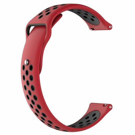 Strap-it® Strap-it Samsung Galaxy Watch 4 Classic 42mm Sportarmband (Rot/Schwarz)