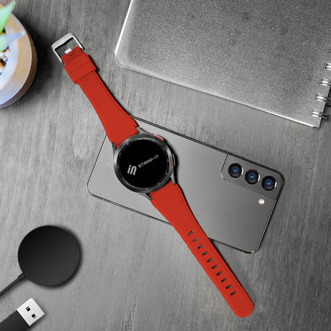 Strap-it® Strap-it Huawei Watch GT 2 Silikonarmband (Rot) Strap-it® Strap-it Huawei Watch GT 2 Silikonarmband (Rot)