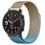 Strap-it® Xiaomi Amazfit GTR Milanese Armband (Blau/Gold) Strap-it® Xiaomi Amazfit GTR Milanese Armband (Blau/Gold)