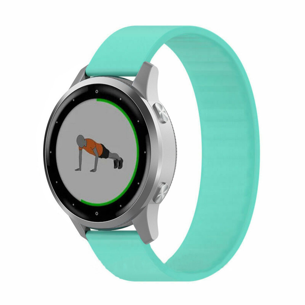 Strap-it® Strap-it Garmin Vivoactive 4s Gummiband (Aqua)