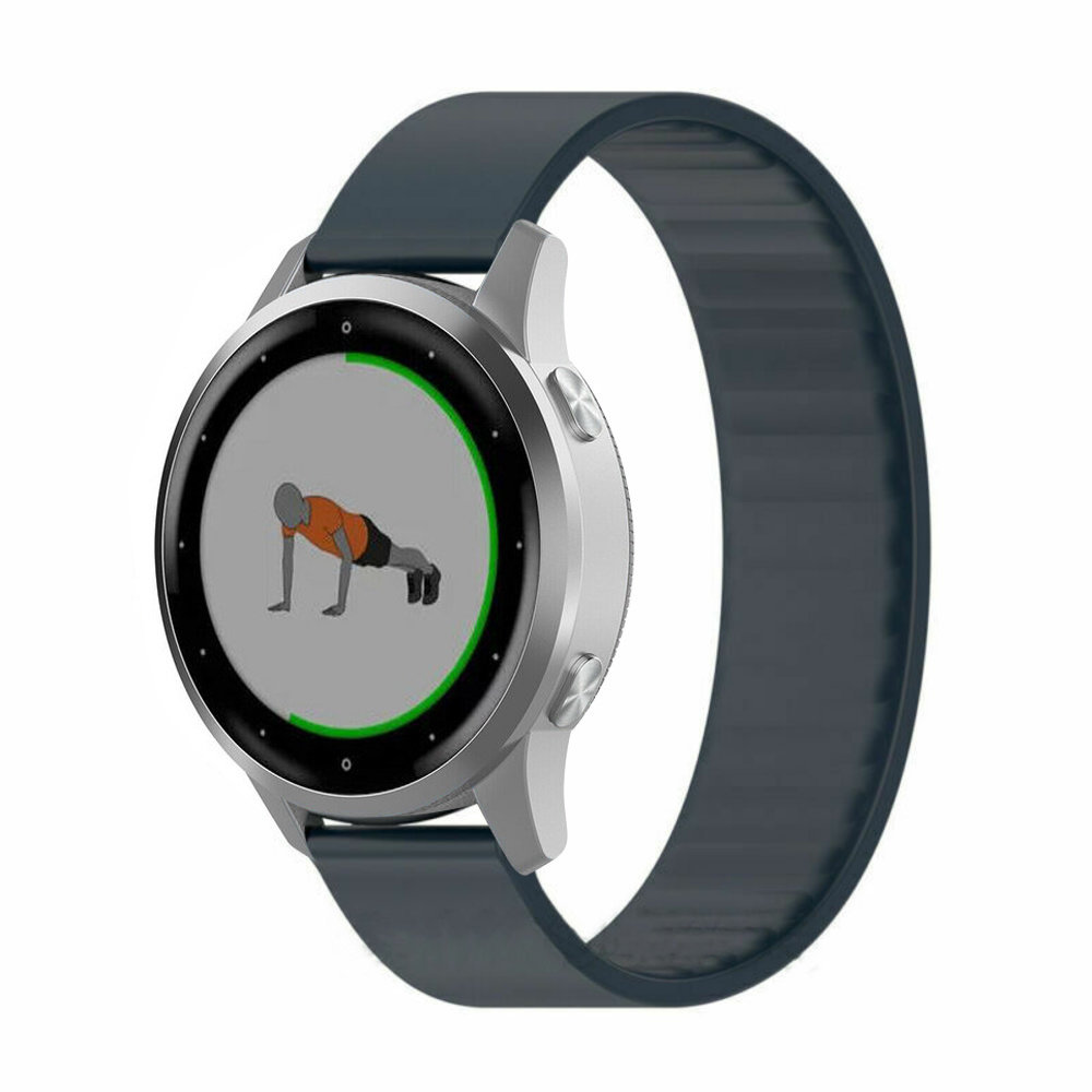 Strap-it® Strap-it Garmin Vivoactive 4s Gummiband (Dunkelblau)
