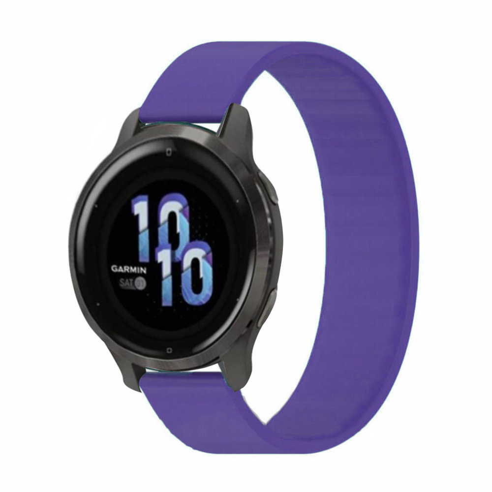 Strap-it® Strap-it Garmin Venu 2s Gummiband (Lila)