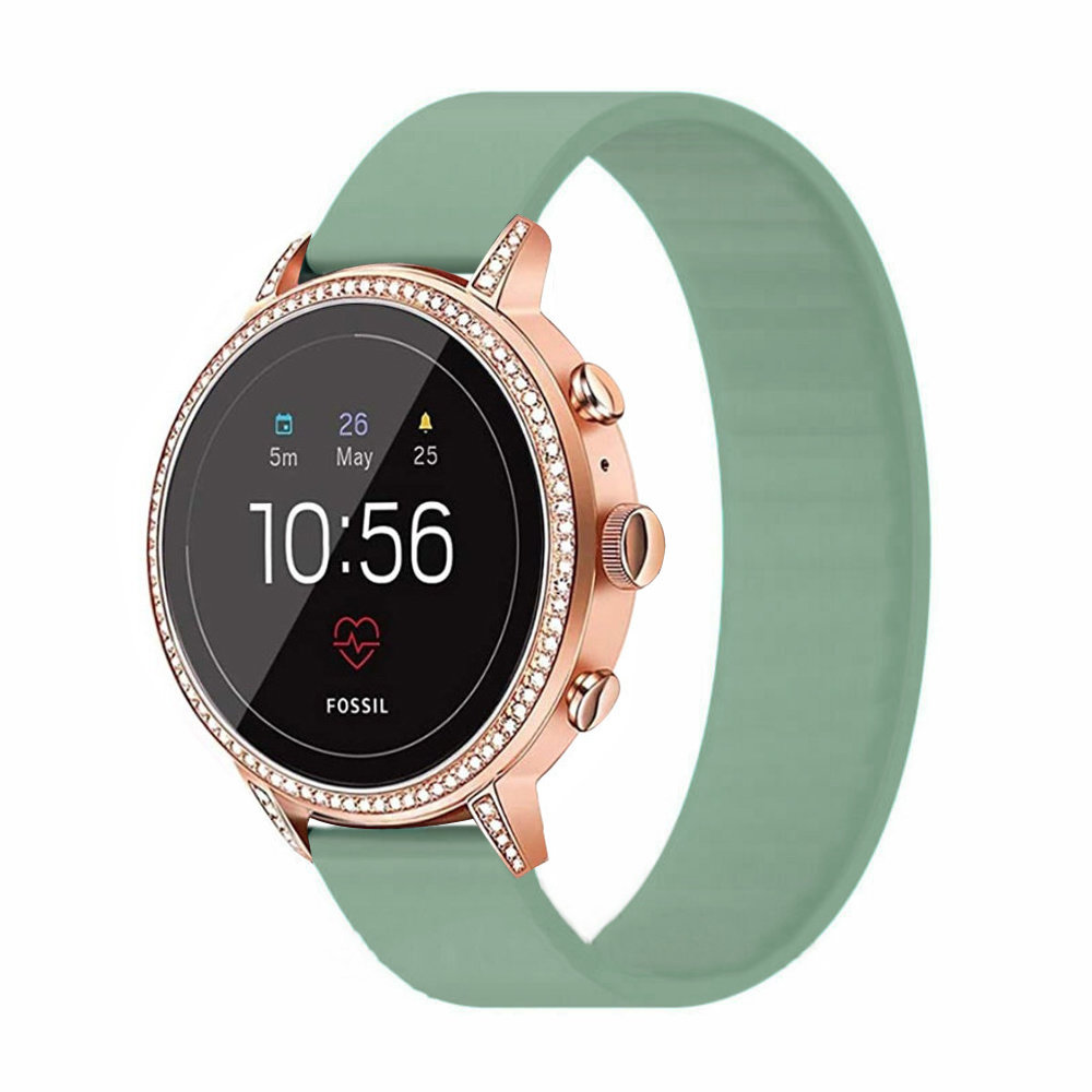 Strap-it® Strap-it Fossil Gen 5e - 42mm Gummiband (Hellgrün) Strap-it® Strap-it Fossil Gen 5e - 42mm Gummiband (Hellgrün)