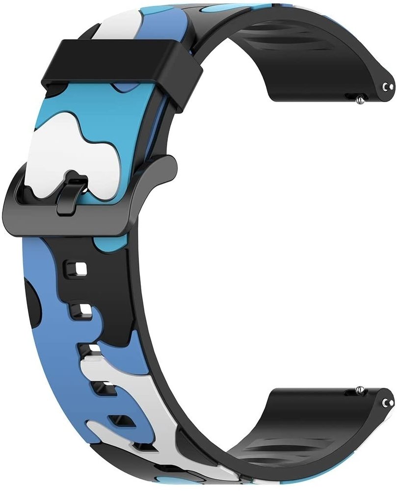 Strap-it® Strap-it Amazfit GTS 3 Camouflage Armband (Blau)