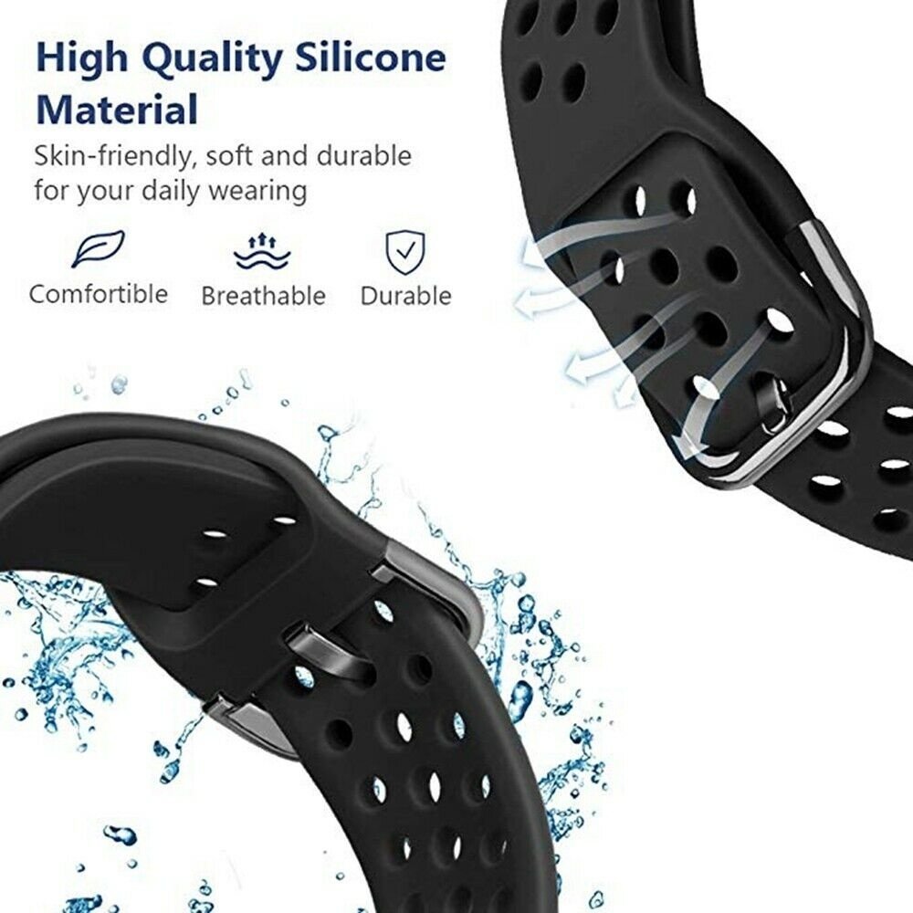 Strap-it® Strap-it Amazfit GTS 2 Silikonarmband mit Löchern (Schwarz) Strap-it® Strap-it Amazfit GTS 2 Silikonarmband mit Löchern (Schwarz)