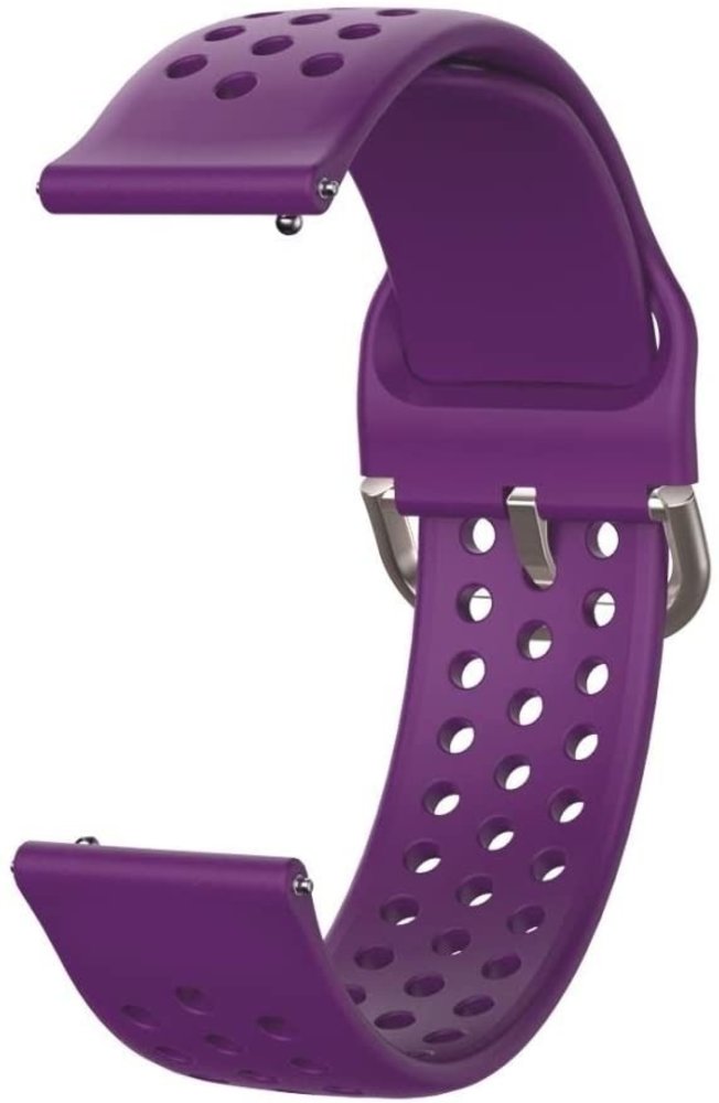 Strap-it® Strap-it Amazfit GTS 3 Silikonarmband mit Löchern (Lila)
