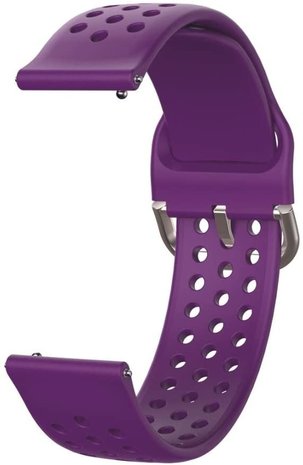 Strap-it® Strap-it Amazfit GTS 3 Silikonarmband mit Löchern (Lila)
