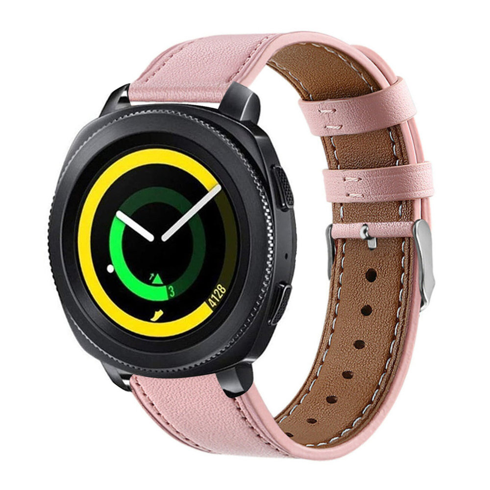 Samsung Gear Sport Armband Leder (Rosa) Smartwatcharmbaender.de