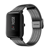 Strap-it® Xiaomi Amazfit Bip Edelstahlarmband (Schwarz) Strap-it® Xiaomi Amazfit Bip Edelstahlarmband (Schwarz)