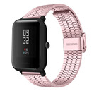 Strap-it® Strap-it Xiaomi Amazfit Bip Edelstahlarmband (Rosa)