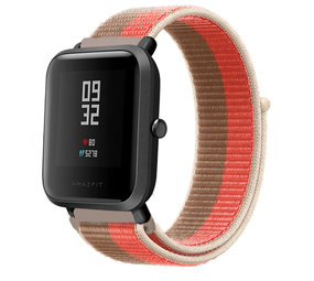Strap-it® Xiaomi Amazfit Bip Nylonarmband (Rosa Pomelo) Strap-it® Xiaomi Amazfit Bip Nylonarmband (Rosa Pomelo)